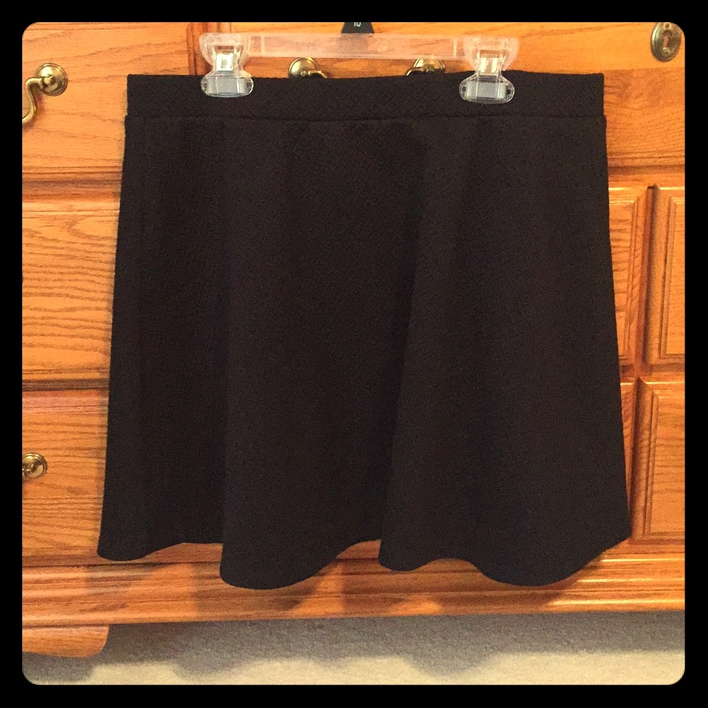 Black mini skirt
